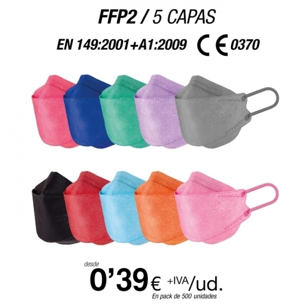 FFP2 Surtido Colores con certificación europea