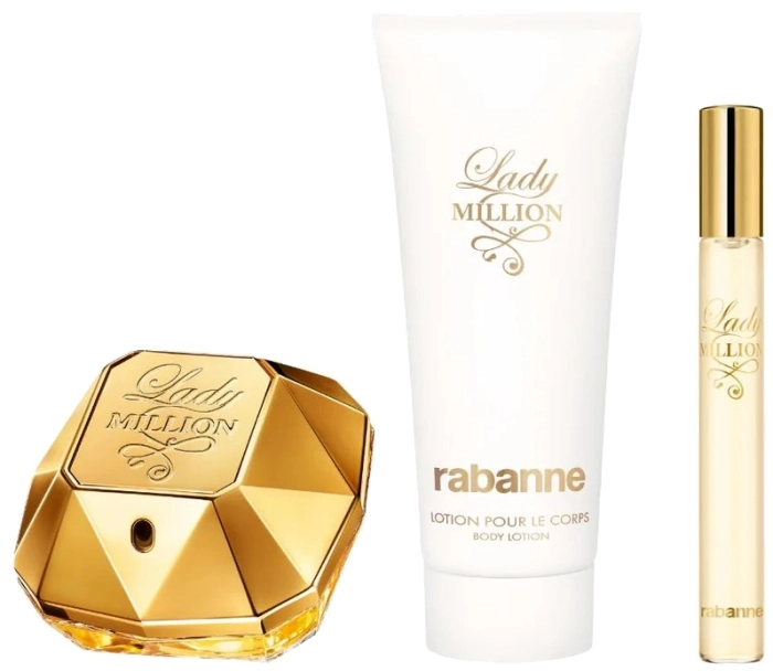 Set Lady Million 50ml + 10ml + Body Lotion 100ml Set Lady Million 50ml + 10ml + Body Lotion 100ml