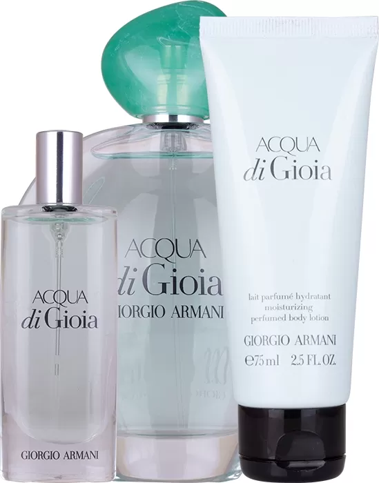 Set Acqua di Gioia 100ml + 15ml + Body Lotion 75ml Set Acqua di Gioia 100ml + 15ml + Body Lotion 75ml