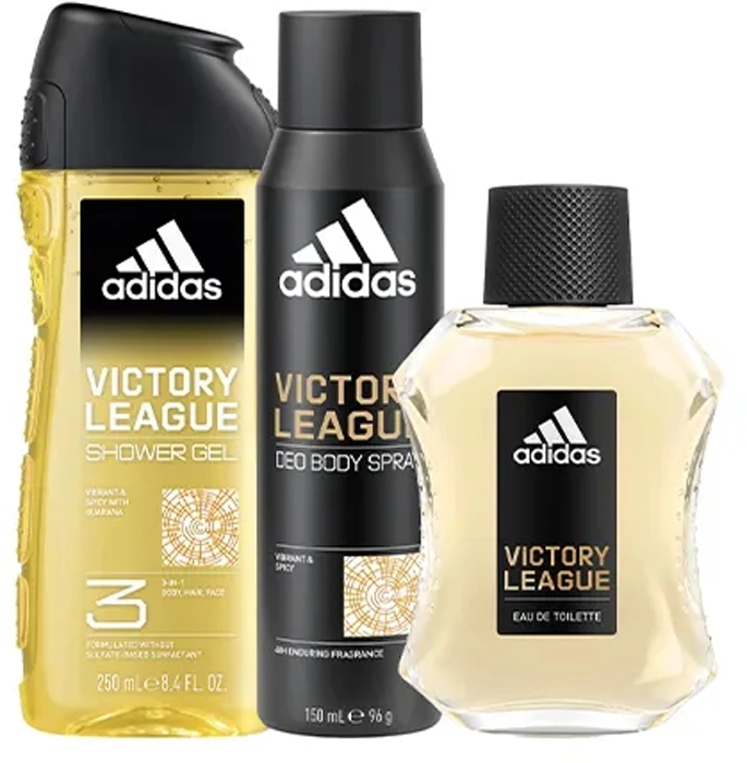 Set Victory League 100ml + Shower Gel 250ml + Deo Spray 150ml