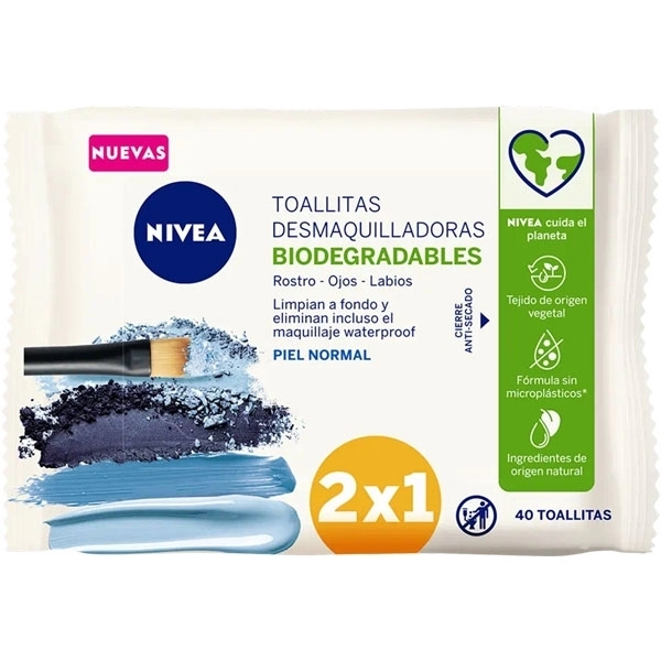 Toallitas Desmaquilladoras Biodegradables Piel Normal