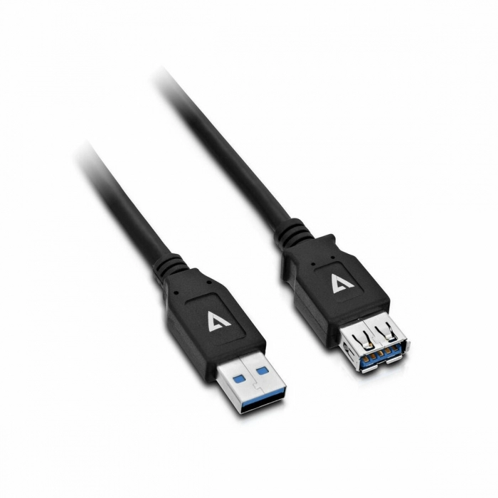 Cable USB V7 V7U3.0EXT-2M-BLK-1E  USB A Negro