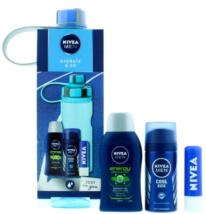 Set Hydrate & Go Energy Shower Gel 50ml + 3 productos