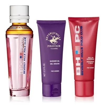 Set Beverly Hills Polo Club for Women 50ml + Shower Gel 75ml + Roll-On 75ml Set Beverly Hills Polo Club for Women 50ml + Shower Gel 75ml + Roll-On 75ml