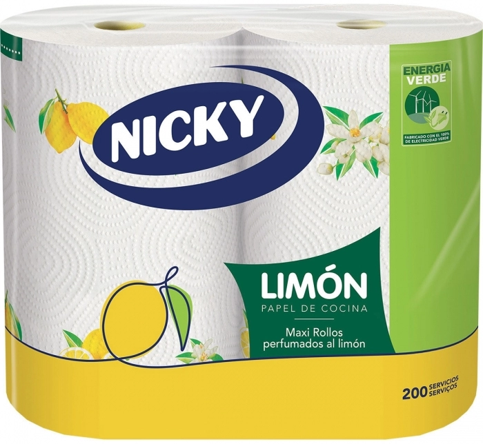 Papel de Cocina Maxi Rollos Perfumados al Limón Papel de Cocina Maxi Rollos Perfumados al Limón