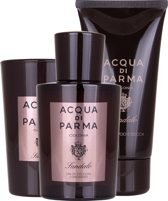 Set Colonia Sandalo concentré 100ml + Gel 75ml + Vela Set Colonia Sandalo concentré 100ml + Gel 75ml + Vela