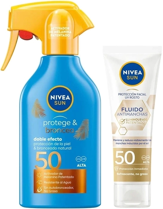 Set Sun Protege & Broncea Doble Efecto Spray Solar SPF50 270ml + Luminous 630º Set Sun Protege & Broncea Doble Efecto Spray Solar SPF50 270ml + Luminous 630º