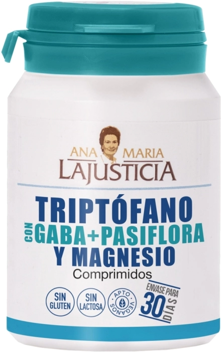 Triptófano con Gaba + Pasiflora y Magnesio Triptófano con Gaba + Pasiflora y Magnesio