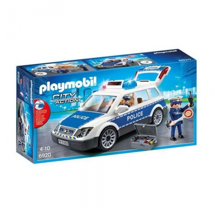 Coche con Luz y Sonido City Action Police Playmobil 6920 Blanco