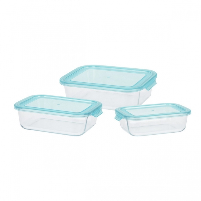 Set de 3 Fiambreras Excellent Houseware Cristal