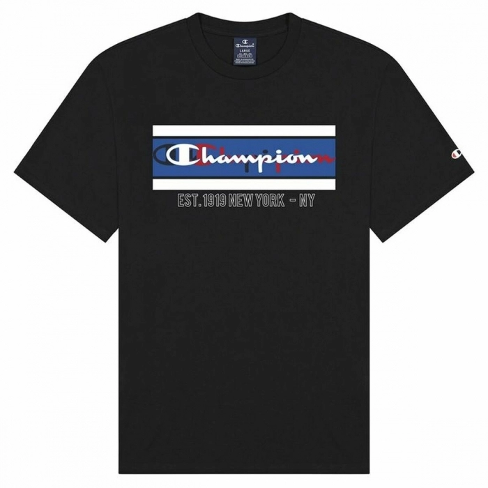 Camiseta de Manga Corta Hombre Champion New York Negro Camiseta de Manga Corta Hombre Champion New York Negro