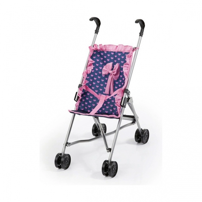 Carrito para Muñecas Reig Azul Rosa Paraguas Lunares