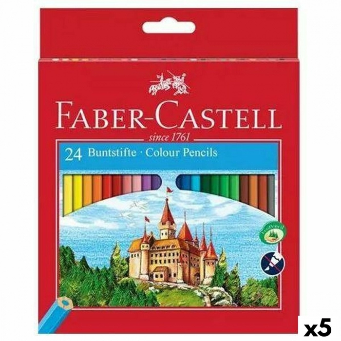 Lápices de colores Faber-Castell Multicolor (5 Unidades)