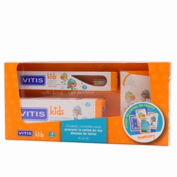 Vitis kids gel dentifrico + cepillo + gadget 1 envase 50 ml Vitis kids gel dentifrico + cepillo + gadget 1 envase 50 ml