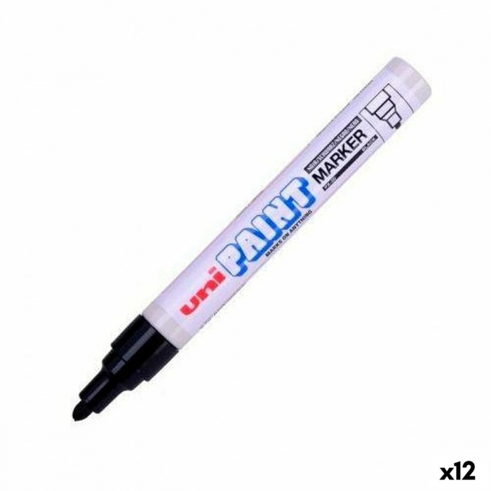 Rotulador permanente Uni-Ball PX-20 Negro 2,8 mm (12 Unidades)