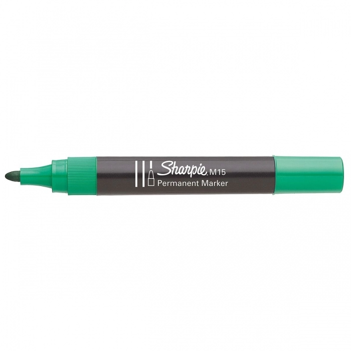 Rotulador permanente Sharpie M15 Verde 12 Unidades