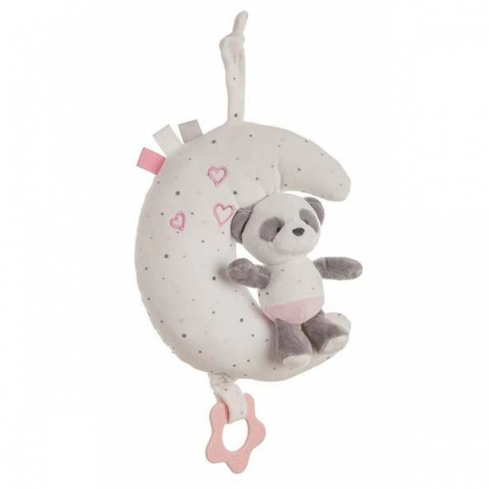 Sonajero Musical Baby Panda Rosa 25 cm Luna