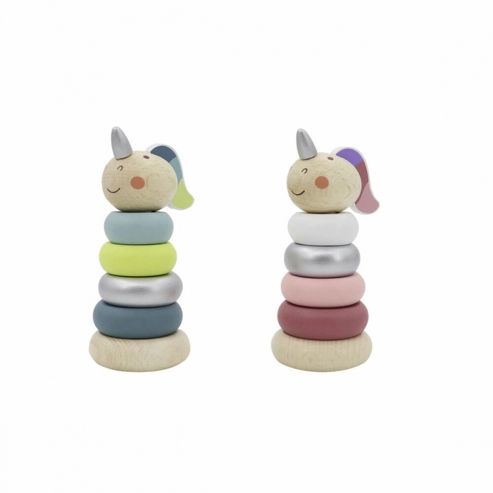 Unicornio DKD Home Decor Madera (6 x 6 x 13.5 cm) (2 pcs)