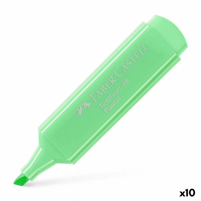 Marcador Fluorescente Faber-Castell Textliner 1546 Pastel Verde Claro (10 Unidad