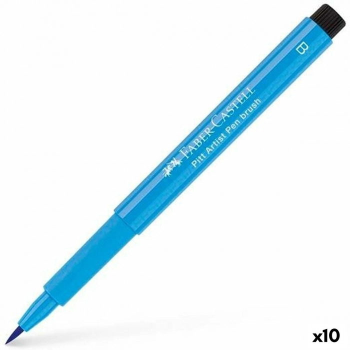 Rotuladores Faber-Castell Pitt Artist Enamel Azul (10 Unidades)