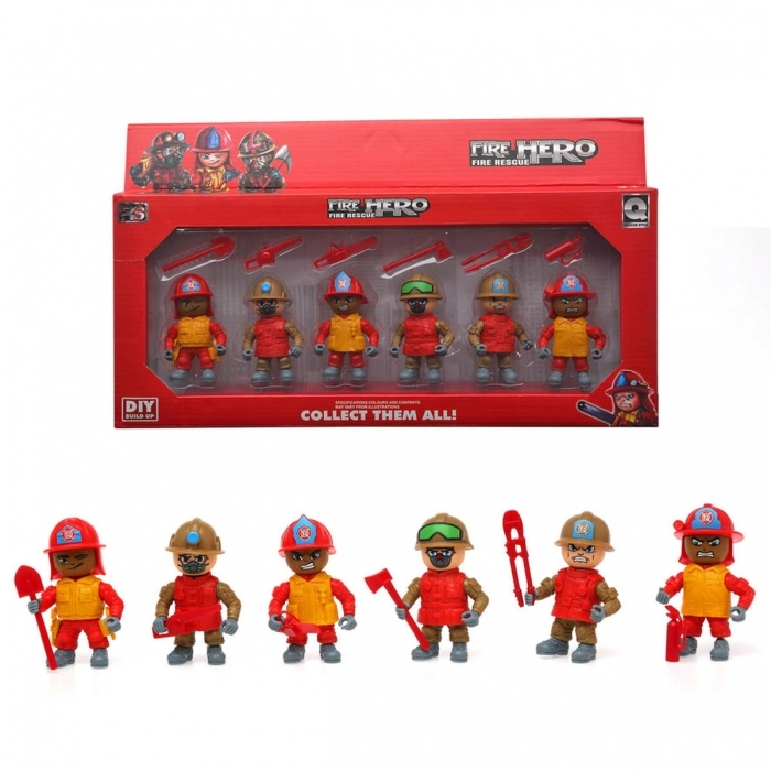 Figura de Acción Bombero 6 Piezas Set Figura de Acción Bombero 6 Piezas Set