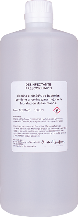 Con aroma a frescor limpio, elimina el 99.99% de bacterias, contiene glicerina Con aroma a frescor limpio, elimina el 99.99% de bacterias, contiene glicerina