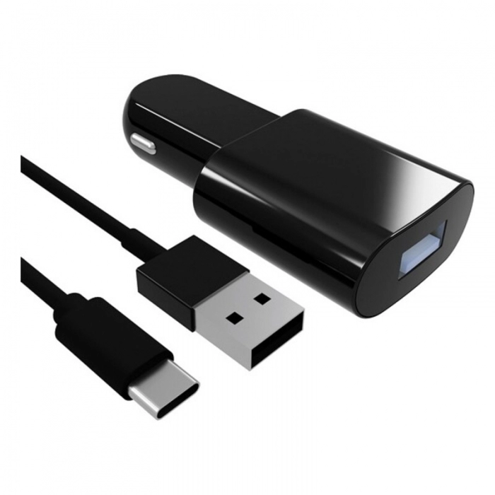 Cargador de Coche Contact USB-C (1 m) Negro