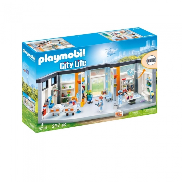 Playset Playmobil City Life Hospital Playmobil 70191 Medicina y salud (297 pcs)