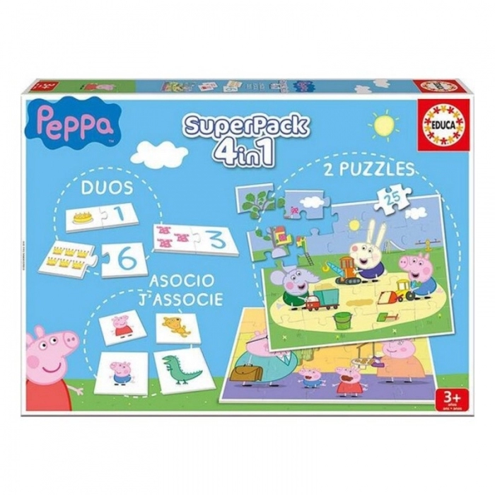 Juego Educativo Peppa Pig SuperPack 4 in 1 Educa