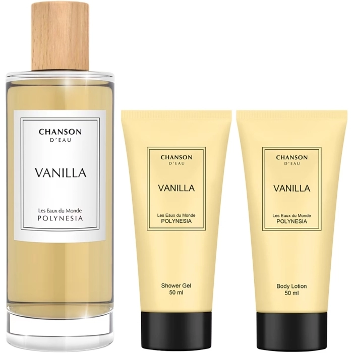 Set Les Eaux du Monde Vainilla 100ml + Shower gel 50ml + Bodylotion 50ml Set Les Eaux du Monde Vainilla 100ml + Shower gel 50ml + Bodylotion 50ml