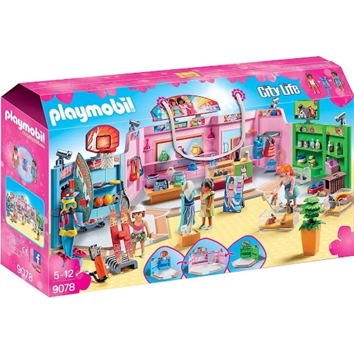 Playmobil Paseo Comercial con 3 Tiendas