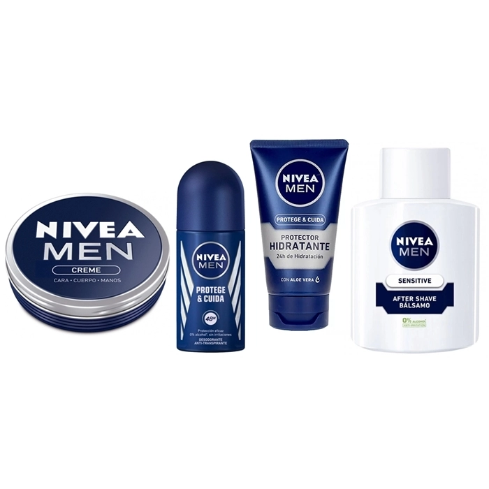 Set men cuidado completo 100ml + RollOn 50ml + Hidratante 75ml + Creme 75ml