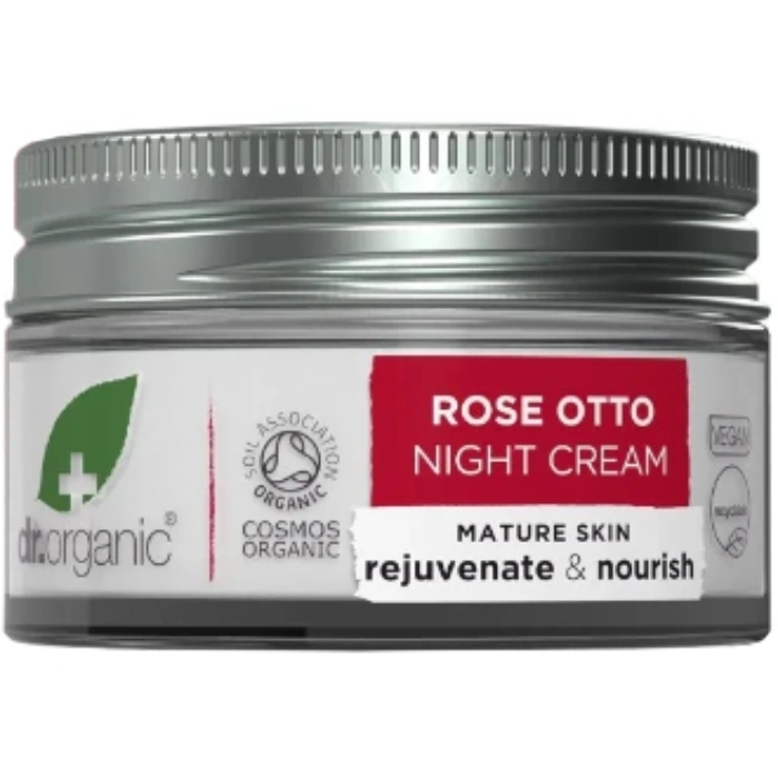 Crema de Noche de Extracto Orgánico de Rosa