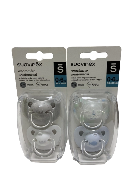 Chupete silicona anatómico clásico 0-6meses 2uds