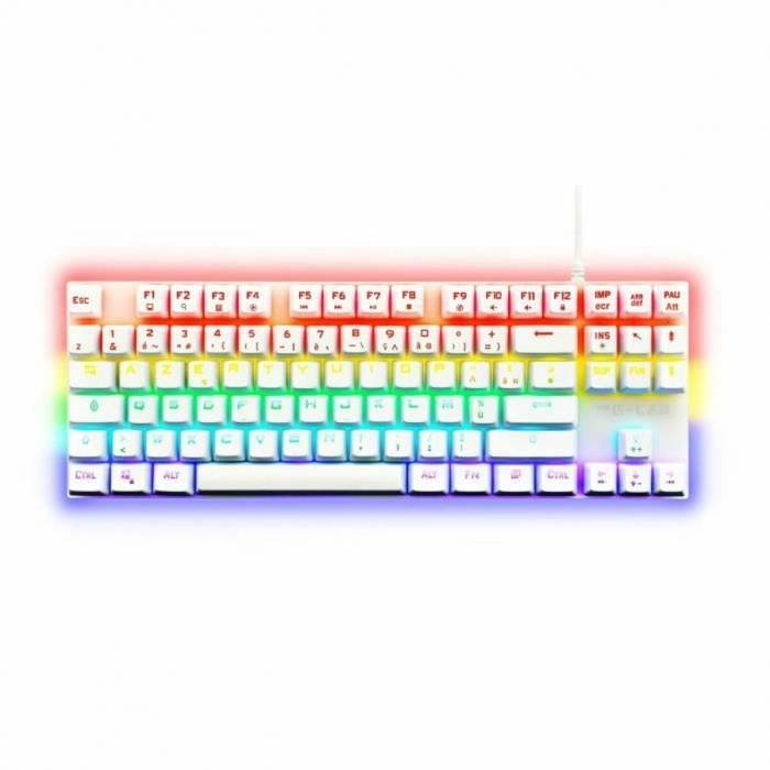 Teclado Gaming The G-Lab Mercury Blanco AZERTY