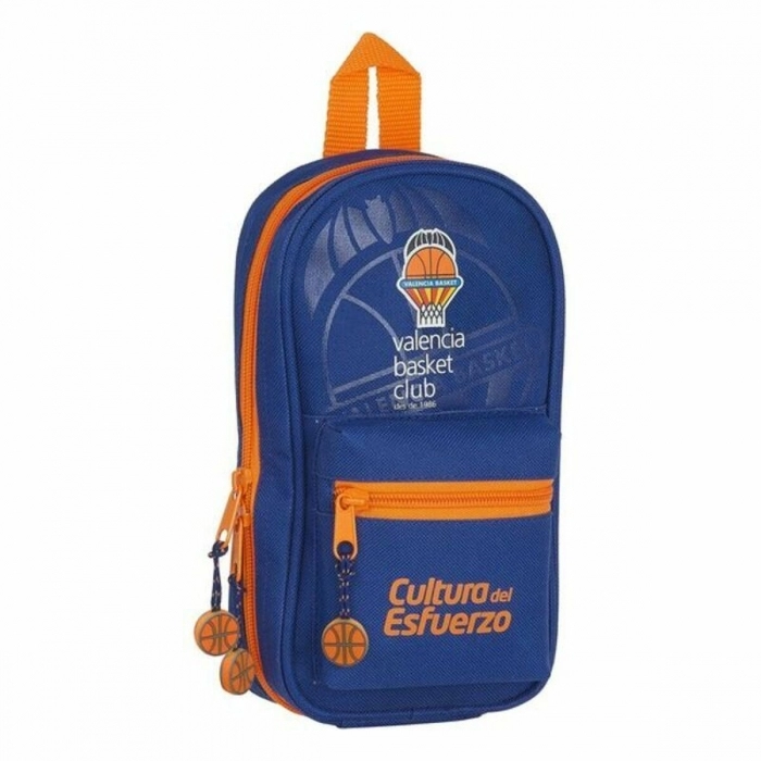 Plumier Mochila Valencia Basket Azul Naranja