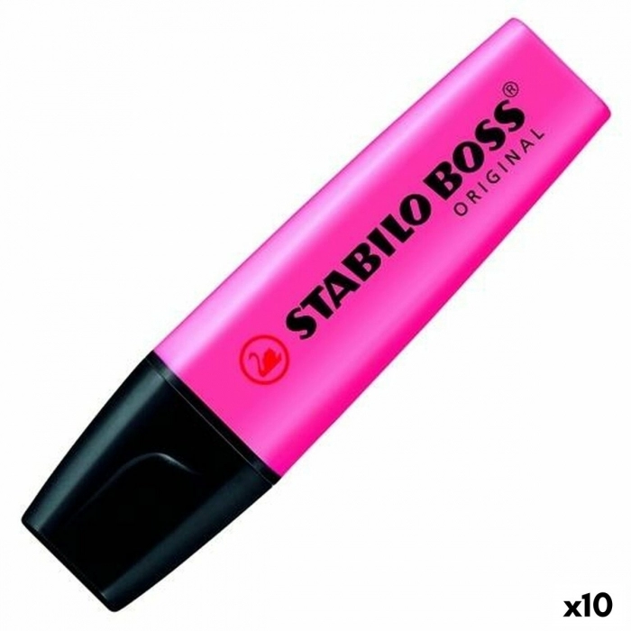 Marcador Fluorescente Stabilo Boss Rosa 10 Unidades