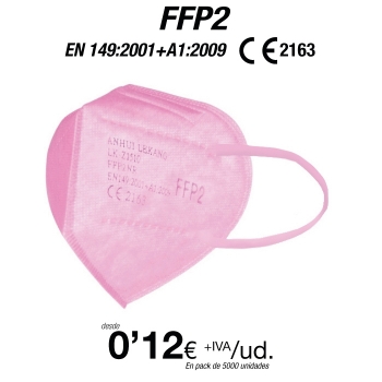 Mascarillas FFP2 Rosa Claro, con certificación europea Mascarillas FFP2 Rosa Claro, con certificación europea