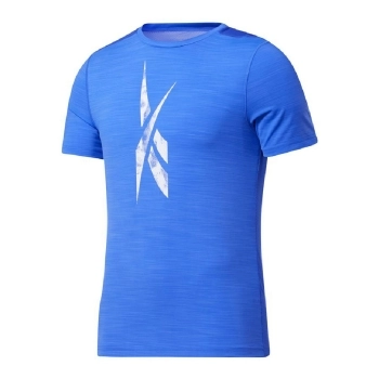 Camiseta de Manga Corta Hombre Reebok Workout Ready Activchill Azul