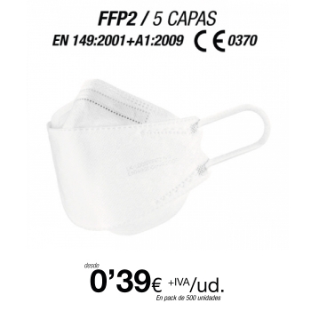 Mascarillas FFP2 Blanca Nuevo diseño, con certificación europea