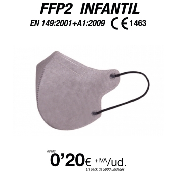 Mascarillas para Niños/as FFP2 Grises Mascarillas para Niños/as FFP2 Grises