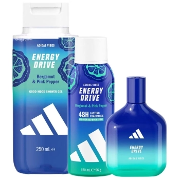 Adidas Vibes Energy Drive 100ml + Shower Gel 250ml + Desodorante 150ml