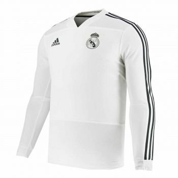 Sudadera sin Capucha Hombre Adidas Real Madrid Training 18/19 Blanco