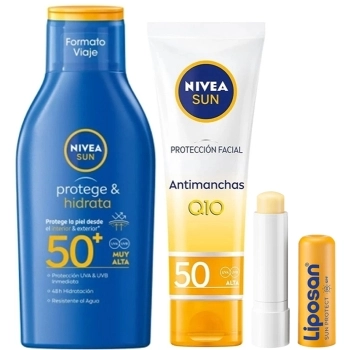 Set Sun Nivea Sun Protege & Hidrata SPF50+ 100ml + 2 productos Set Sun Nivea Sun Protege & Hidrata SPF50+ 100ml + 2 productos