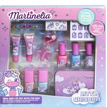 Little Unicorn Nail and Lip Set With Tin Box