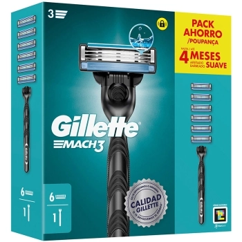 Maquinilla Gillette Mach3 + Recambios