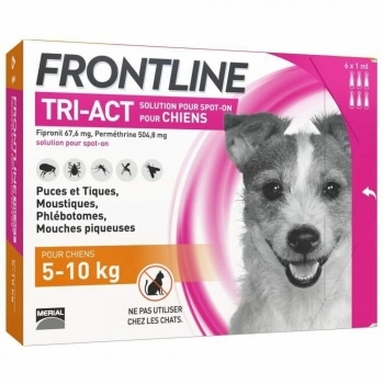 Pipeta para Perros Frontline Tri-Act 5-10 Kg 6 Unidades