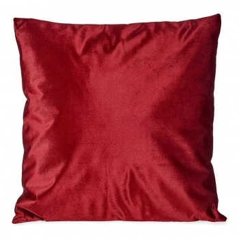 Cojín Terciopelo Rojo Poliéster (45 x 13 x 45 cm)