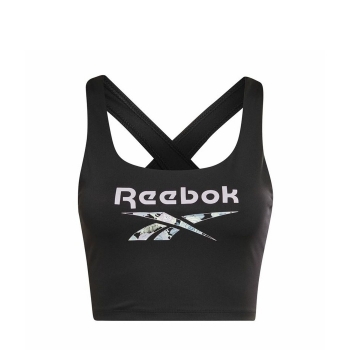 Sujetador Deportivo Reebok Yoga Floral Negro Sujetador Deportivo Reebok Yoga Floral Negro