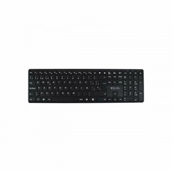 Teclado Bluetooth V7 KW550ESBT Qwerty Español Negro